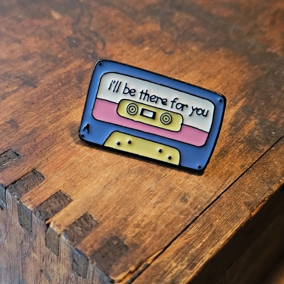 Unbranded Jewelry - Blue Cassette Tape Enamel Pin Unisex OS I'll Be There For You Retro